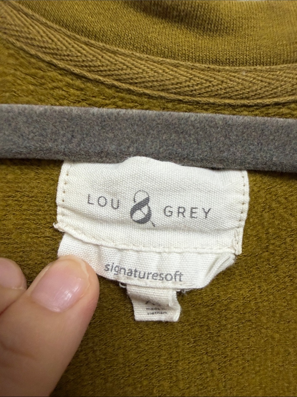 Lou & Grey Women’s V-Neck Olive Green Midi Dress - Picture 2 of 5